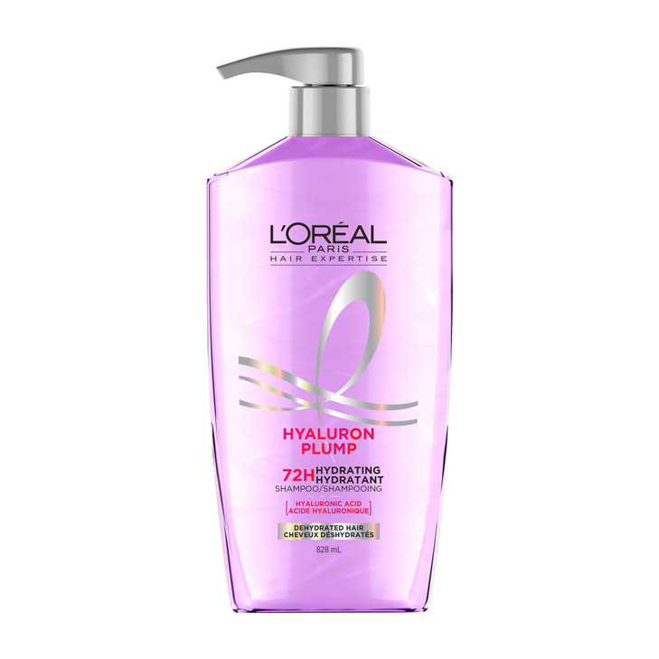 LOreal Paris Elvive Hyaluron Plump Hydrating Shampoo for Dehydrated Dry Hair Infused with Hyaluronic Acid Care Complex P