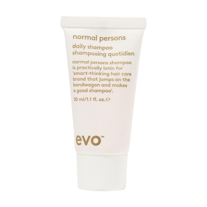 EVO Normal Persons Daily Care Shampoo Deeply Cleanses Removes Product BuildUp Strengthens All Hair Types Travel Size 30m