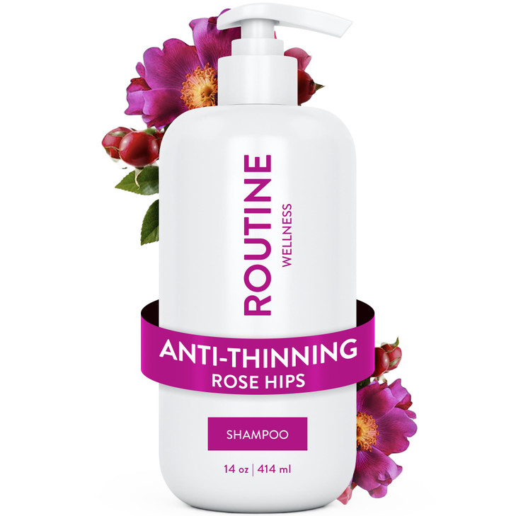 Routine Wellness AntiThinning Shampoo for Thinning Hair Biotin DHT Blocker Women Men Color Safe Shampoo for Hair Loss He