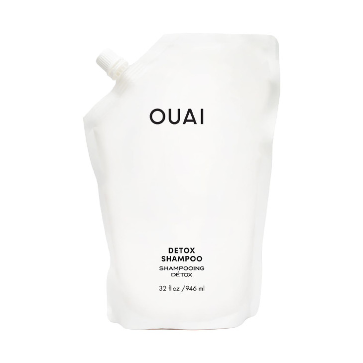 OUAI Detox Shampoo Refill Clarifying Shampoo for Build Up Dirt Oil Product and Hard Water Apple Cider Vinegar Keratin fo