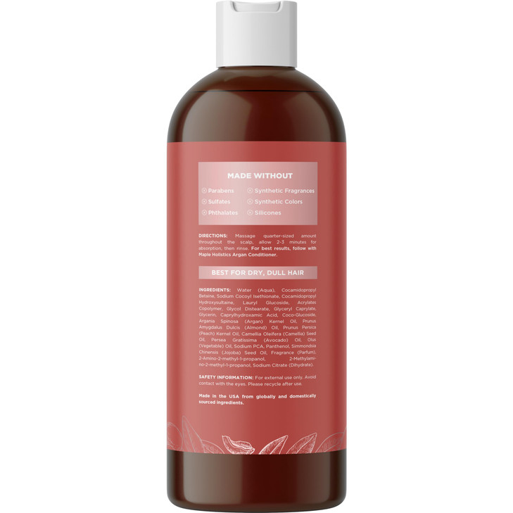 Argan Oil Shampoo for Dry Hair Sulfate Free Shampoo for Damaged Hair and Frizz with Argan Oil for Hair Volumizing Shampo