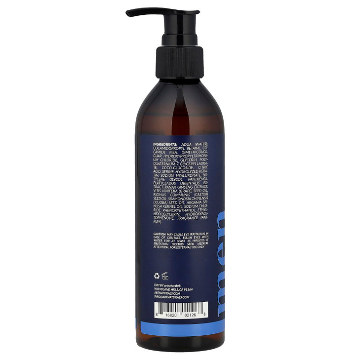 Artnaturals Natural Beard Shampoo Wash 8 Fl Oz 236ml Infused with Aloe Vera Tea Tree and Jojoba Oil Sulfate Free