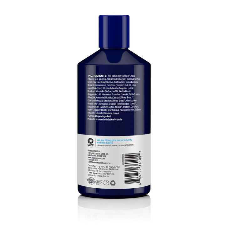 Avalon Organics Therapy Scalp Normalizing Shampoo Tea Tree Mint 14 Oz