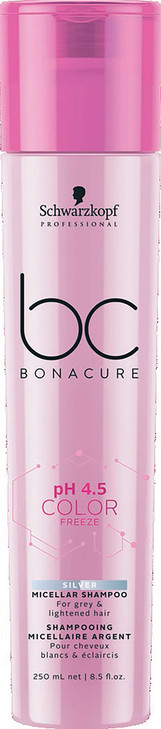 Schwarzkopf BC Bonacure pH 45 Color Freeze Silver Micellar Shampoo 85 Ounce 250 Milliliters