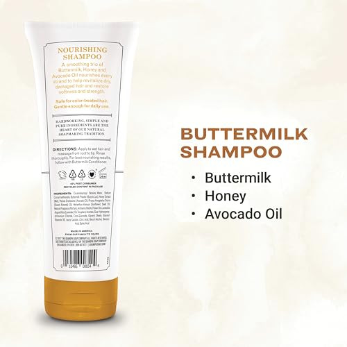 The Grandpa Soap Company Buttermilk Shampoo Nourishing Formula to Help Revitalize Dry and Damaged Hair With Honey Avocad