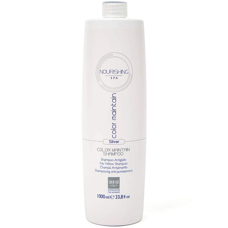 Ever Ego Italy Color Maintain Silver Shampoo For Bleached Blonde and Grey Hair Revitalizing And Moisturizing Hair Care P
