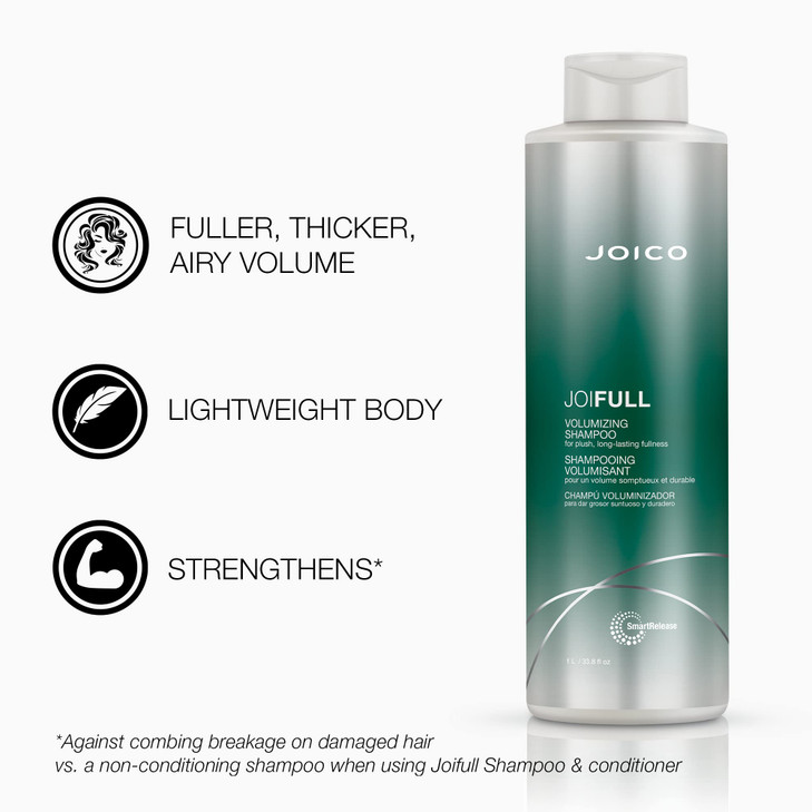 Joico JoiFULL Volumizing Shampoo Conditioner Set Plush LongLasting Fullness Boost Shine For Fine Thin Hair