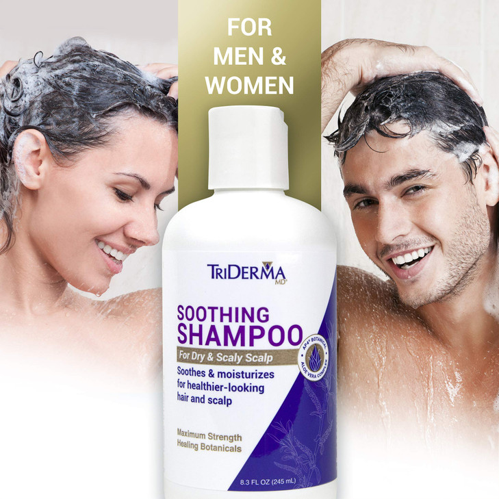 TriDerma Soothing Shampoo For Dry Scalp Maximum Strength Coal Tar Free All Hair Types 83 oz