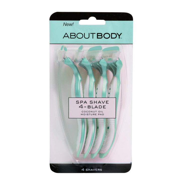 About Beauty Spa Shave 4 Blade Disposable Razors, Includes 4 Disposable Shavers, Adjust to Curves for a Close Shave, Skin-Soothing Coconut Oil Moistu online at globaldelivered