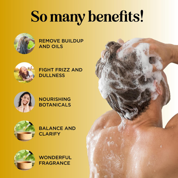 Lemon Sage Shampoo for Oily Hair Sulfate Free Clarifying Shampoo for Build Up with Lemon Sage Keratin and Tea Tree Oil f