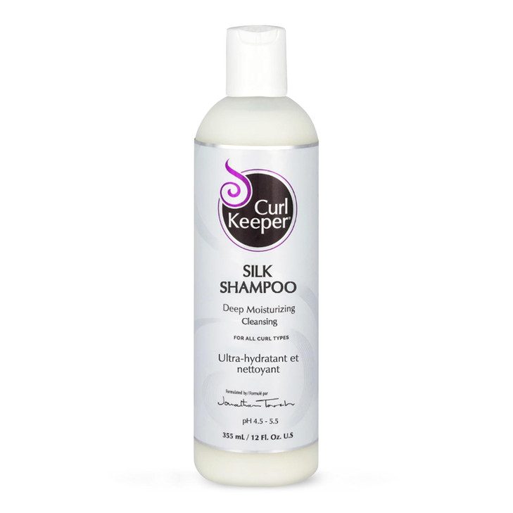 Curl Keeper Silk Shampoo for Curly Hair 12 Fl Oz Deep Moisturizing Cleansing Daily Hair Shampoo with Silk Amino Acids fo