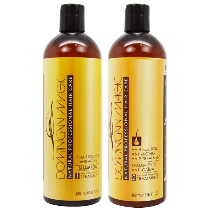 Dominican Magic Hair Follicle AntiAging Shampoo Treatment 1587oz Duo Set