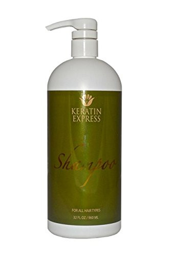 Keratin Express Shampoo Sulfate Free Gentle on Color Treated For all Hair Types Creates Volume Daily Use 32 fl oz
