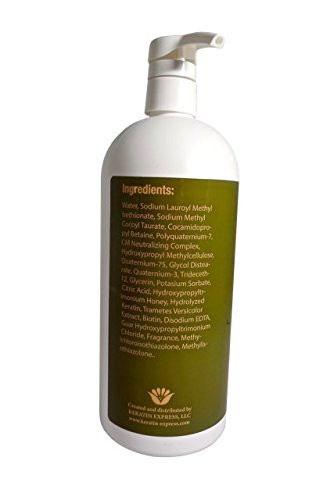 Keratin Express Shampoo Sulfate Free Gentle on Color Treated For all Hair Types Creates Volume Daily Use 32 fl oz