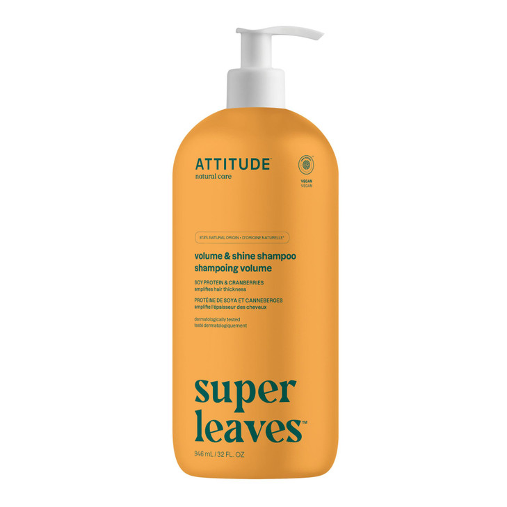 ATTITUDE Volume and Shine Hair Shampoo EWG Verified For Thin Hair Naturally Derived Ingredients Vegan and Plant Based So