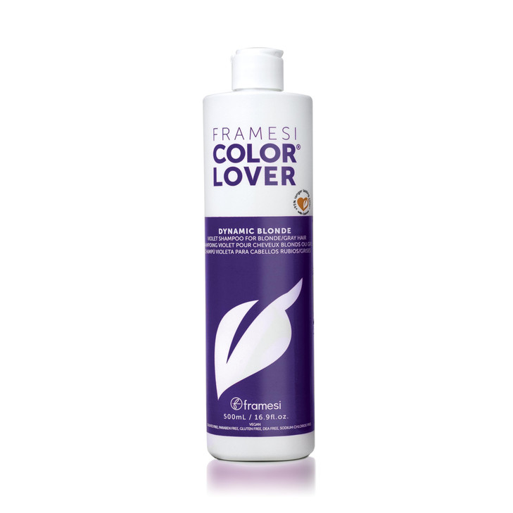 FRAMESI Color Lover Dynamic Blonde Purple Violet Shampoo for Color Treated Hair 1691 Fl Oz