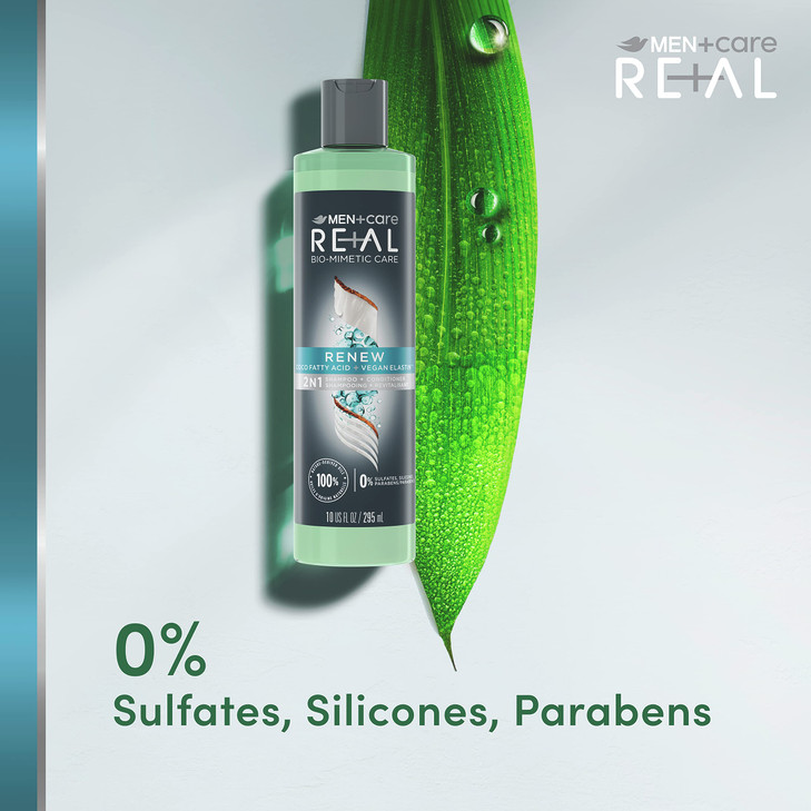 DOVE MEN CARE Real BioMimetic Care Hair Care Renew 2 Count For Dull Dry Hair SulfateFree Shampoo Conditioner with Coco F