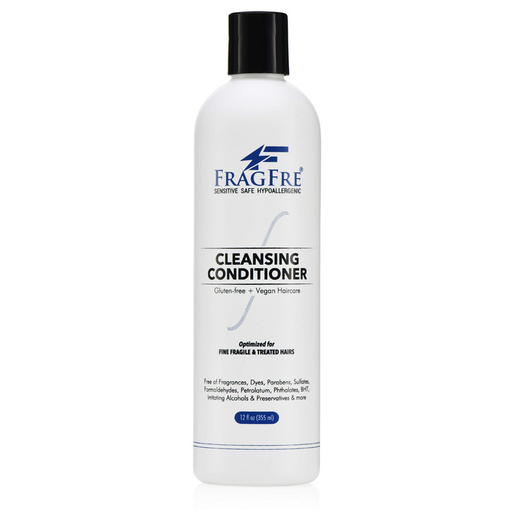 FRAGFRE Cleansing Conditioner for Fine Fragile and Treated Hairs 12 oz CoWash for Sensitive Scalps No Fragrance No Sulfa