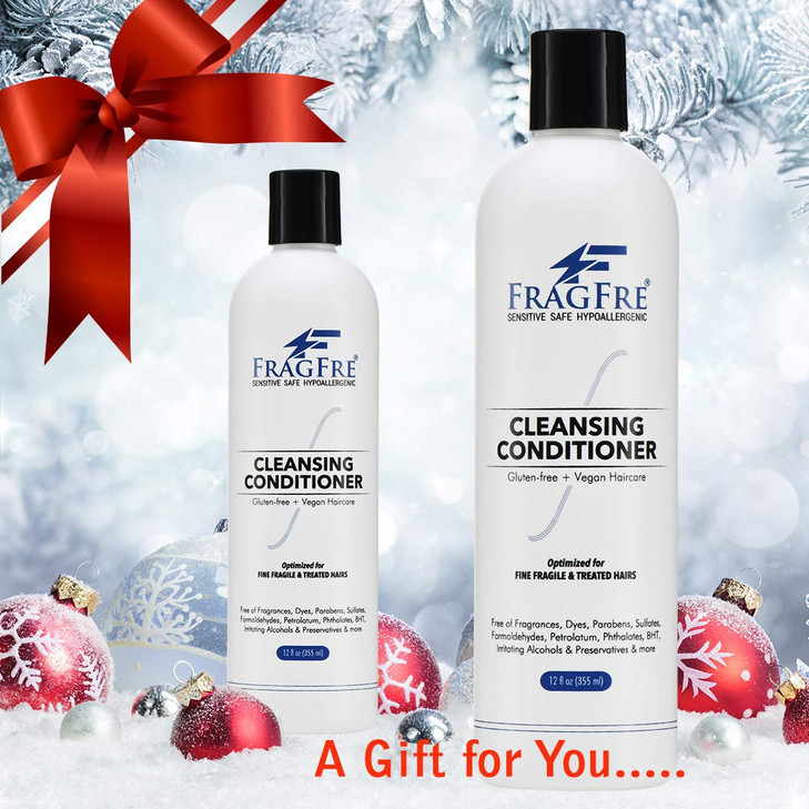 FRAGFRE Cleansing Conditioner for Fine Fragile and Treated Hairs 12 oz CoWash for Sensitive Scalps No Fragrance No Sulfa