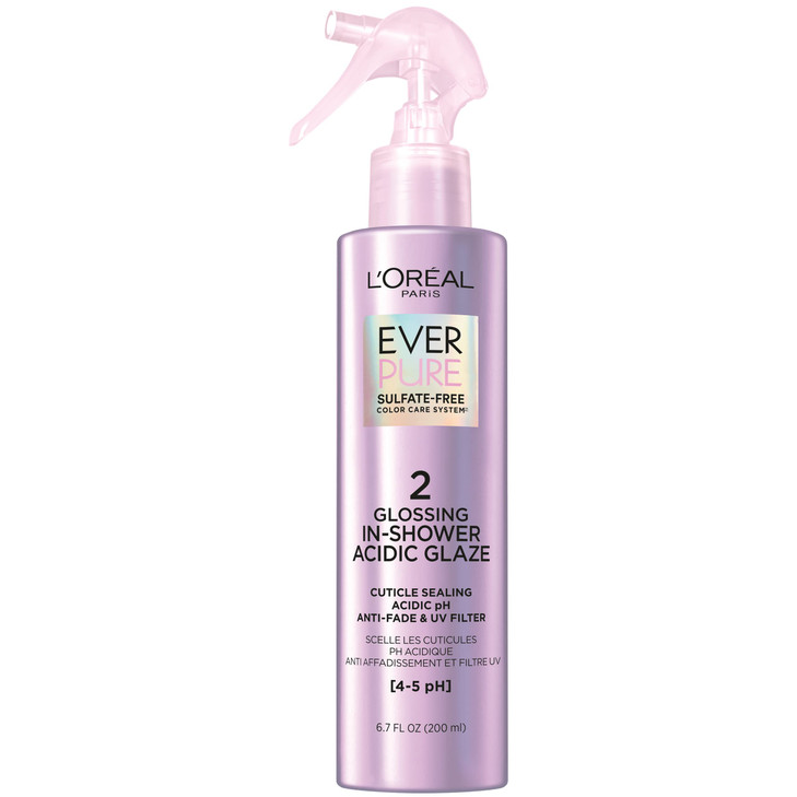 LOreal Paris Sulfate Free Glossing In Shower Acidic Glaze Intensifies Hair Shine Smoothness Argan Oil Infused Vegan Hair
