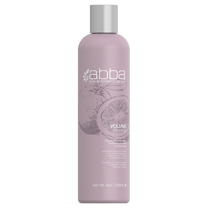 ABBA Volume Shampoo Grapefruit Lemongrass 8 Fl Oz