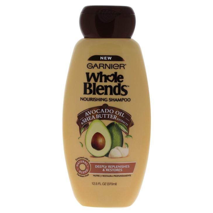 Garnier Whole Blends Nourishing Shampoo with Avocado Oil Shea Butter Extracts 125 Fluid Ounce