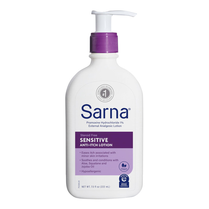 Sarna Sensitive SteroidFree AntiItch Lotion for Dry Irritated Skin Fragrance free 75 Fl Oz