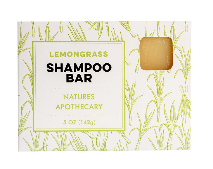 Natures Apothecary Lemongrass Shampoo Bar AllNatural Handmade in USA EcoFriendly Vegan SulfateFree All Hair Types 5 oz
