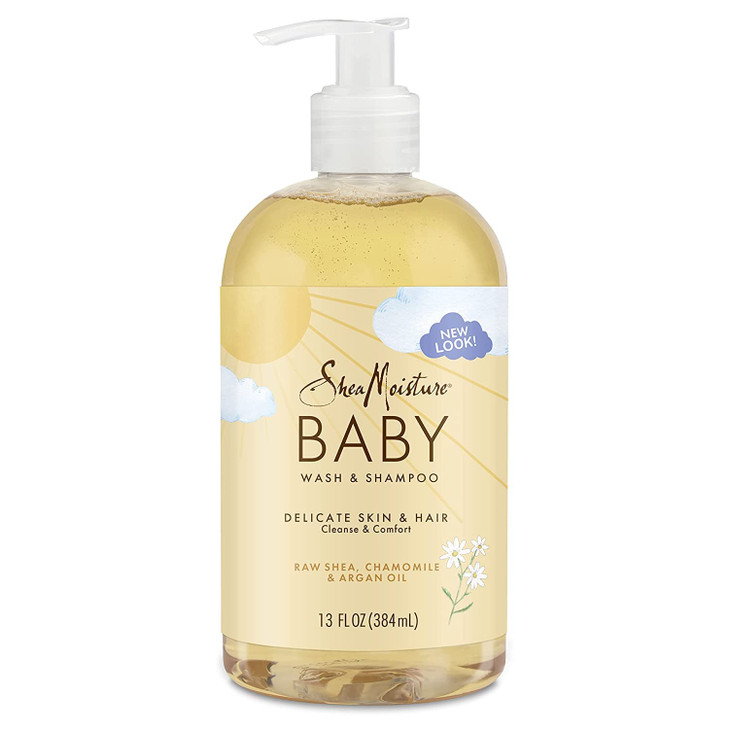 SheaMoisture Baby Wash Shampoo for All Skin Types Raw Shea Chamomile Argan Oil Baby Wash and Shampoo with Frankincense M
