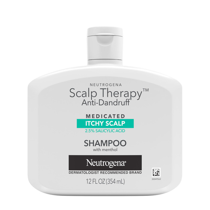 Neutrogena Scalp Therapy AntiDandruff Shampoo for Itchy Scalp 25 salicylic acid with Peppermint Fragrance 12 fl oz