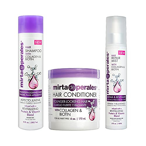 Mirta de Perales Collagen Biotin Shampoo Conditioner Repair MistSet