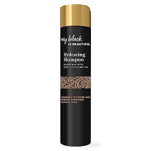 My Black is Beautiful Hydrating Shampoo Sulfate Free for Curly and Coily Hair with Coconut Oil Honey and Turmeric 96 Fl