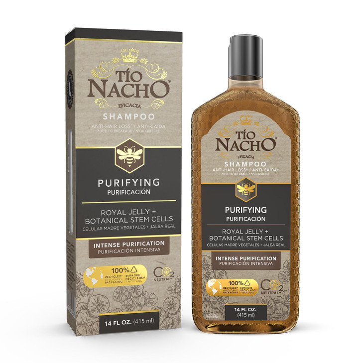Tio Nacho Shampoo Purifying with Royal Jelly Infused with Botanical Stem Cells for Intense Hair and Scalp Purification D