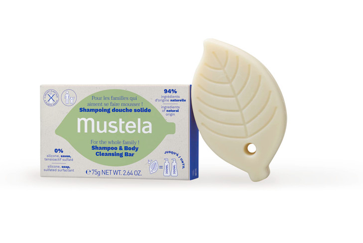 Mustela Solid Shampoo Body Cleansing Bar for Baby Kid Adult with Avocado Oil Olive Oil FragranceFree PlasticFree Vegan B