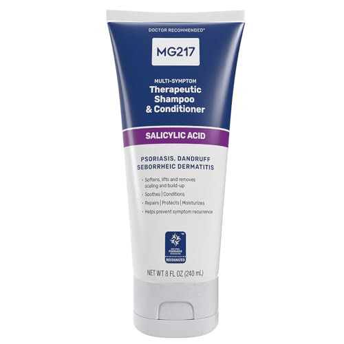 MG217 Psoriasis Shampoo and Conditioner with Salicylic Acid Therapeutic Scalp Treatment Softens Lifts Removes Scaling Ps