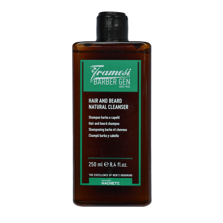 FRAMESI BARBER GEN Hair Beard Natural Cleanser Shampoo 84 fl oz Mens Natural Shampoo