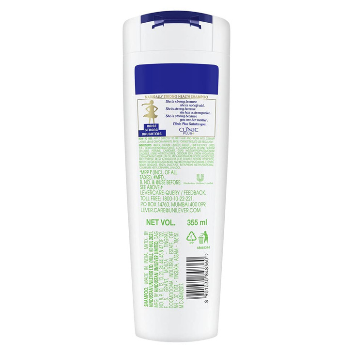 Clinic Plus Naturally Strong Health Shampoo with Herbal Extracts 340ml