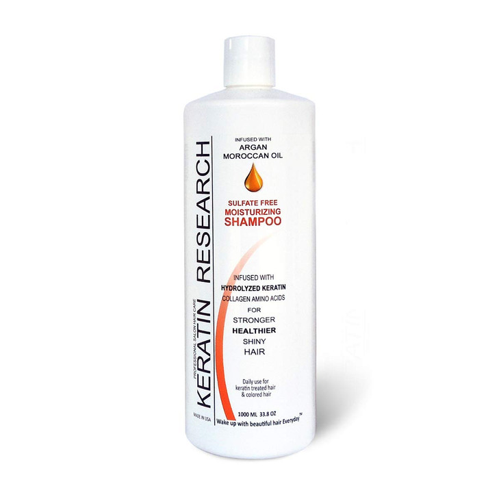 KERATIN RESEARCH Natural Argan Oil Infused Sulfate Free Shampoo Value Size for Keratin Treatments Maintenance After Care