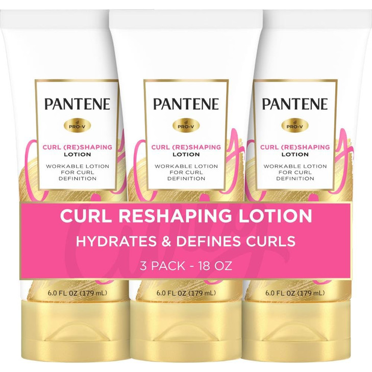 Pantene ProV Curl Cream Hair Lotion Moisturizing Curl Defining Cream Anti Frizz for Wavy or Curly Hair with Vitamin B5 P