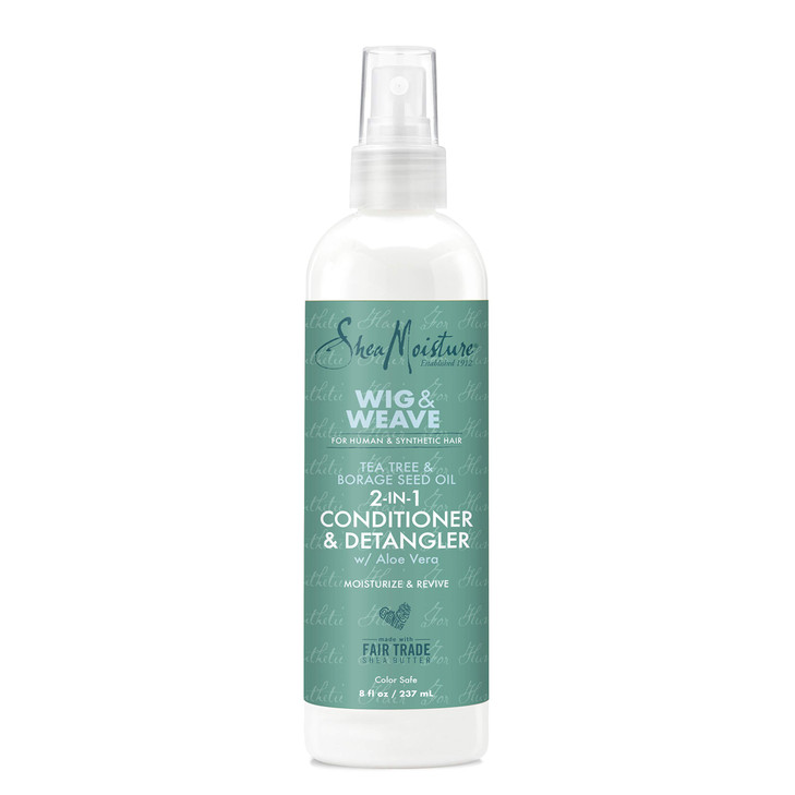 SheaMoisture 2in1 Conditioner and Detangler LeaveIn Conditioner for Wig Tea Tree and Borage Seed Oil Paraben Free Condit