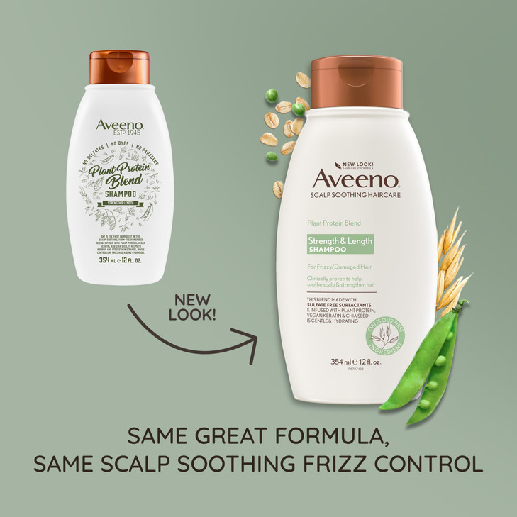 Aveeno Plant Protein Blend Shampoo for Strong HealthyLooking Hair 12 fl oz