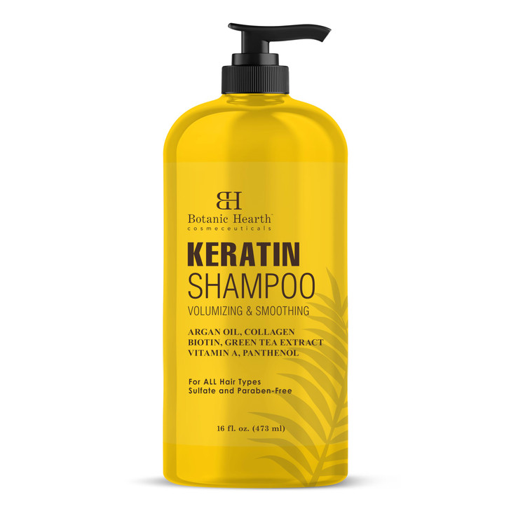 Botanic Hearth Keratin Shampoo with Argan Oil Collagen Biotin Best for Dry Damaged Fizzy Color Treated Hair Hair Thicken
