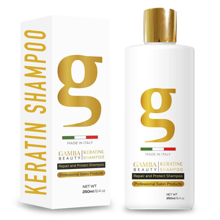 Gamba Beauty Keratin Hair Treatment Shampoo Strengthening Keratin Shampoo Hair Keratin Treatment Repairs Damaged Hair Ca