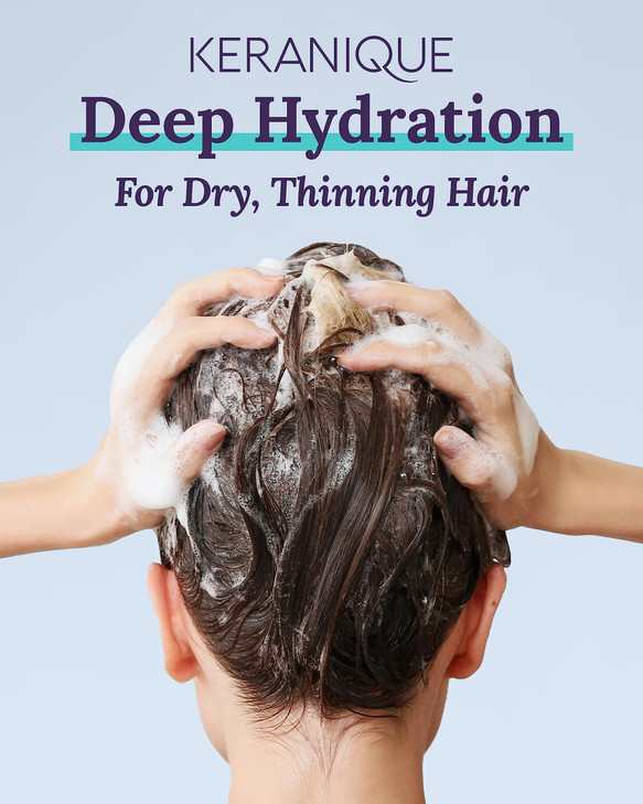 Keranique Hydrating Shampoo and Conditioner Set Deep Hydration Hair Shampoo and Conditioner for Repairing Natural Moistu