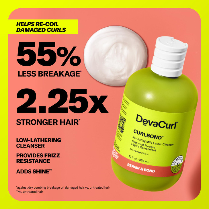 DevaCurl CurlBond ReCoiling Mild Lather Cleanser Cozy Getaway 32 fl oz