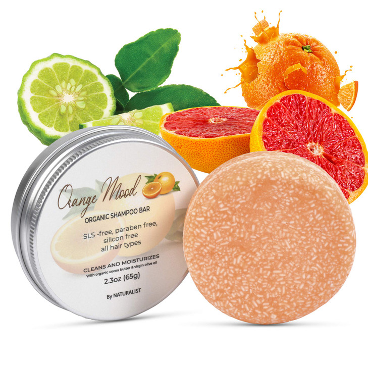 Naturalist Solid Shampoo Bar 100 Organic Plant Based SLS Free Vegan All Hair Types Body Care pH Balanced Plastic Free Ec