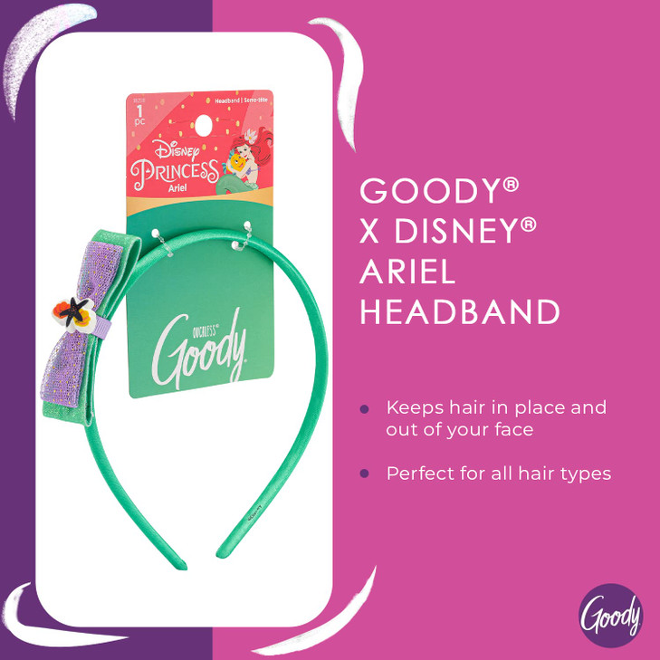 Goody Ouchless Headband For All Hair Types - Disney Princess, Ariel - Comfort Fit for All-Day Wear - Beautiful Design for Instant Style - Pain-Free H online at globaldelivered