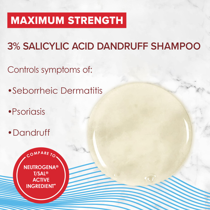 TrueReal Salicylic Acid AntiDandruff Shampoo 3 Salicylic Acid 44 Fl Oz