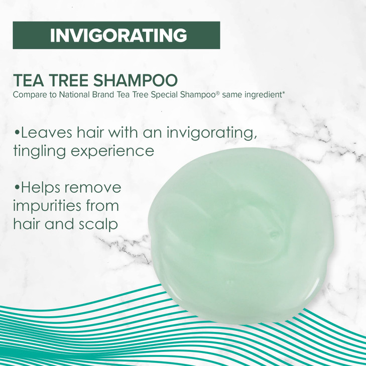 TrueReal Tea Tree Shampoo Invigorating Deep Clean Scalp Care Refreshing Mint Scent For All Hair Types 1014 oz