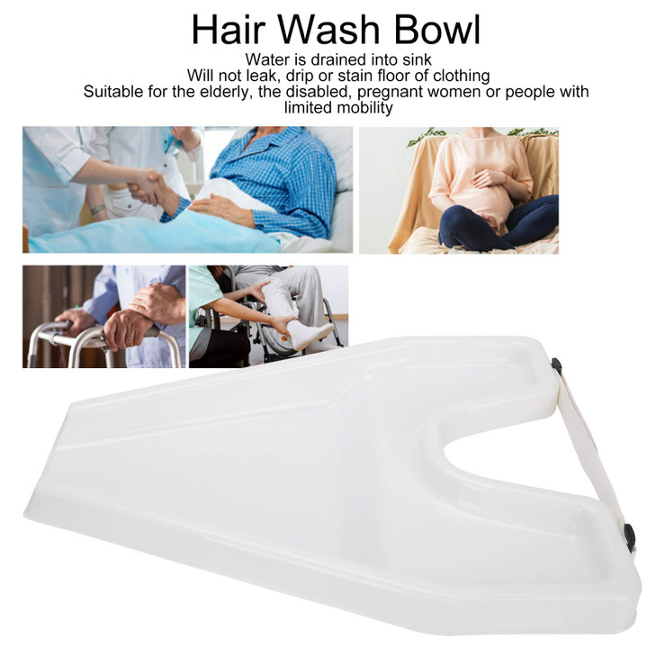Deryang Hair Washing Tray Portable Hair Washing Basin Ergonomic Salon Professional Home Salon Use for Elderly Home Use K